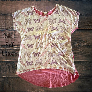 Child Large Self Esteem Butterfly Top